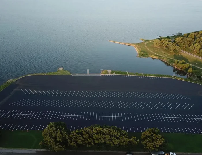 Lake Parkign Lot Pavement Marking Lake Parkign Lot Pavement Marking