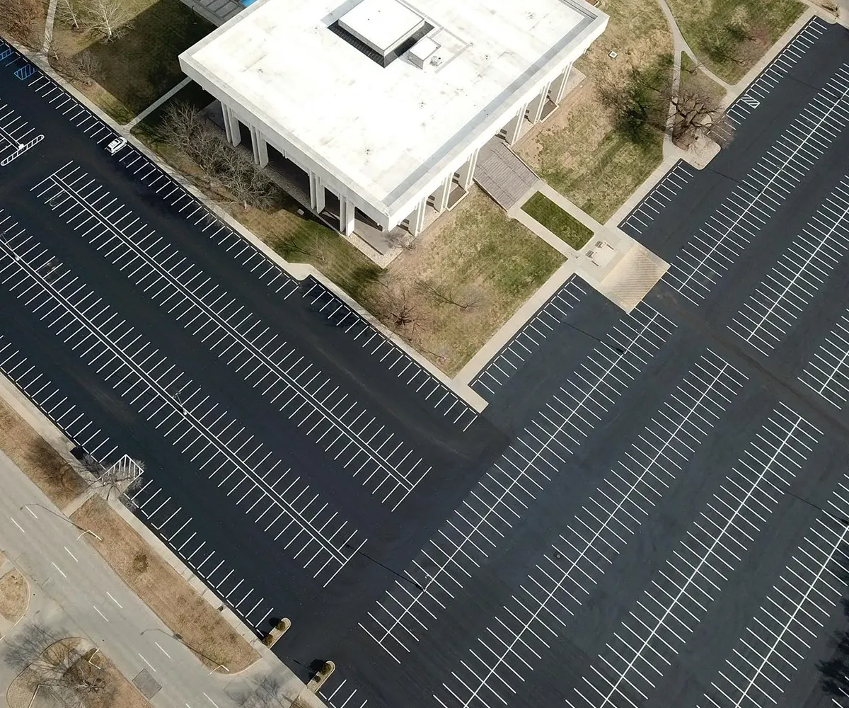 Large Parking Lot Striping Service